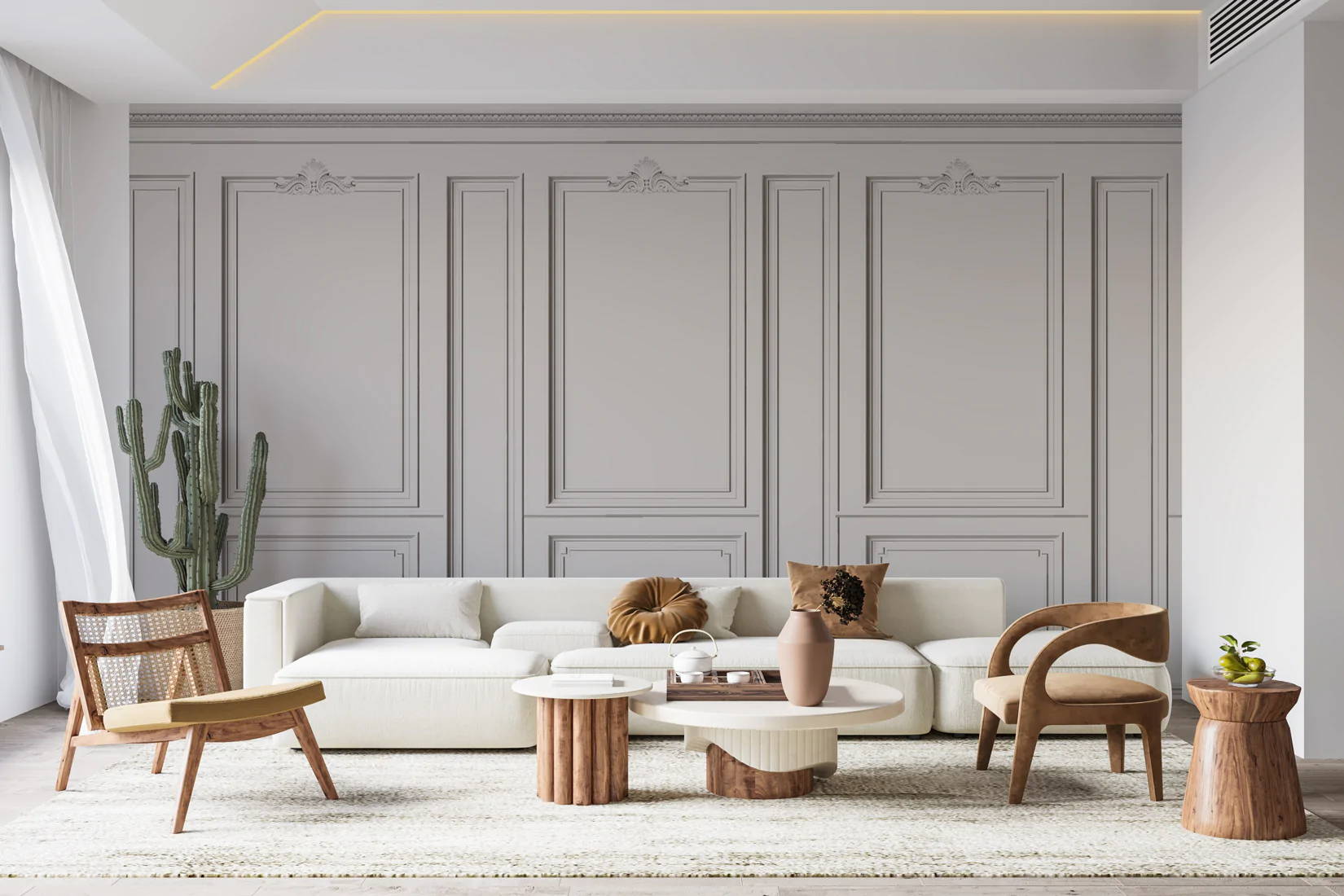 Papiers peints haussmanniens : un trompe l'oeil chic modernisé