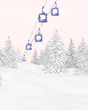 Cornflower gondola wallpaper