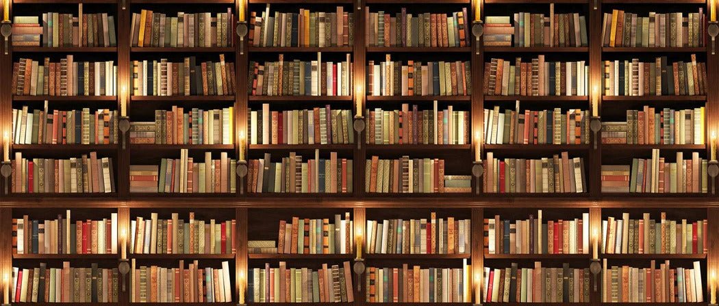 Authentique Bibliothèque trompe l'oeil wallpaper