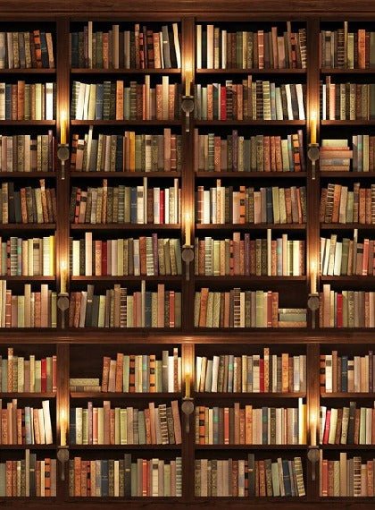 Authentic Library Trompe l'oeil Wallpaper