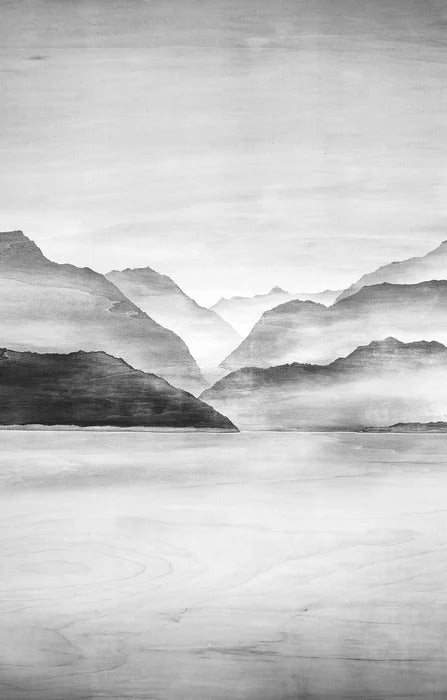 Papier Peint Sommets d’Argent | Les Bleus du Lac®, XXL, tendance