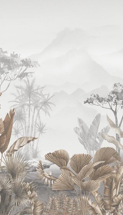 Tropical sepia wallpaper