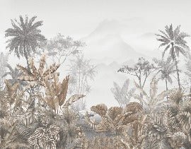 Tropical sepia wallpaper
