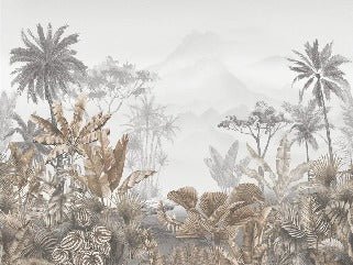 Tropical sepia wallpaper