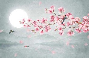 Poetic cherry blossom wallpaper