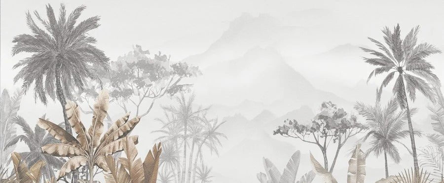 Tropical sepia wallpaper