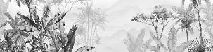 Black and white tropical trend wallpaper