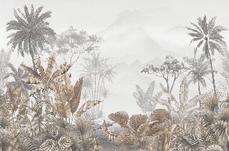 Papier peint tendance tropical sepia, XXL, tendance