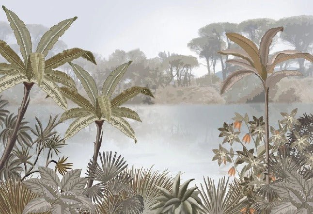 Custom wallpaper Jungle painting trend