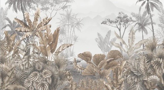 Tropical sepia wallpaper