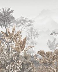 Tropical sepia wallpaper