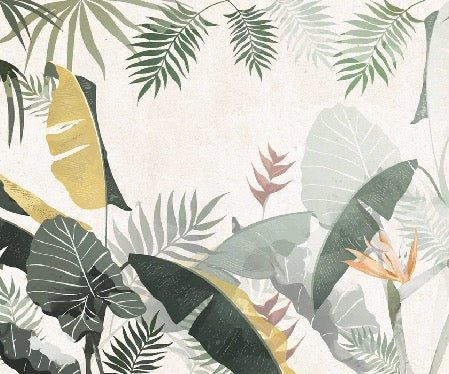 Yellow green custom-made wallpaper