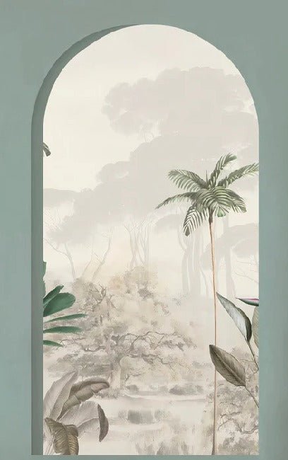 Lush green arches wallpaper