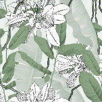 Toilet wallpaper foliage nature green flower NB