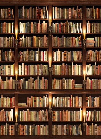 Authentic Library Trompe l'oeil Wallpaper