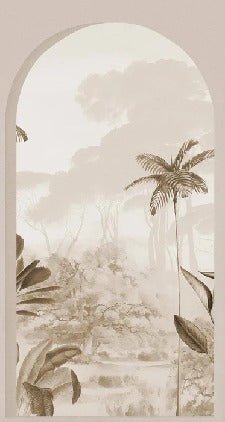 Lush sepia arches wallpaper