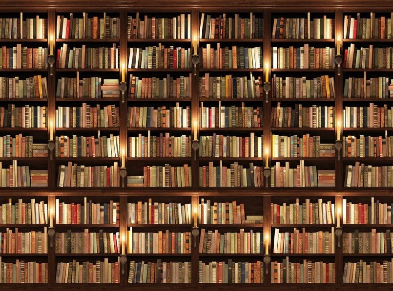 Authentique Bibliothèque trompe l'oeil wallpaper