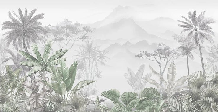 Tropical green wallpaper