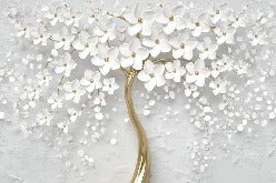 3D tree toilet wallpaper