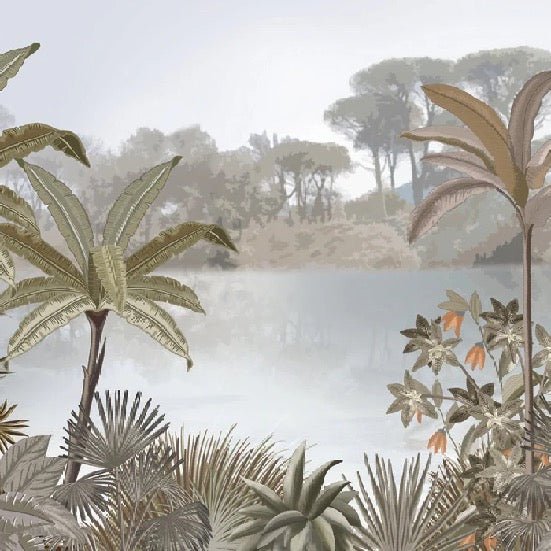 Custom wallpaper Jungle painting trend