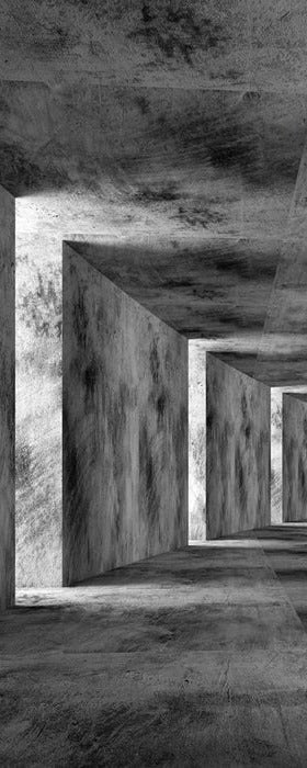 Industrial 3D trompe l'oeil wallpaper