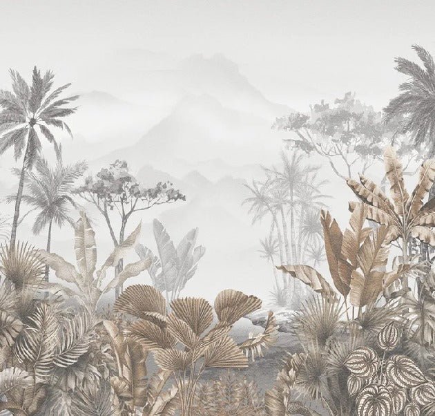 Tropical sepia wallpaper