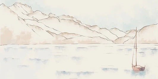 Annecy wallpaper, mountain peaks & art