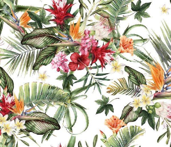 Tropical wallpaper & Colorful flowers