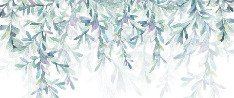 Vegetal & Scandinavian style bathroom wallpaper