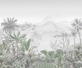 Tropical green wallpaper