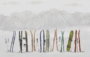 Papier peint ski à Courchevel, XXL, tendance