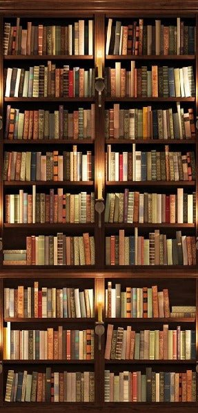 Authentique Bibliothèque trompe l'oeil wallpaper