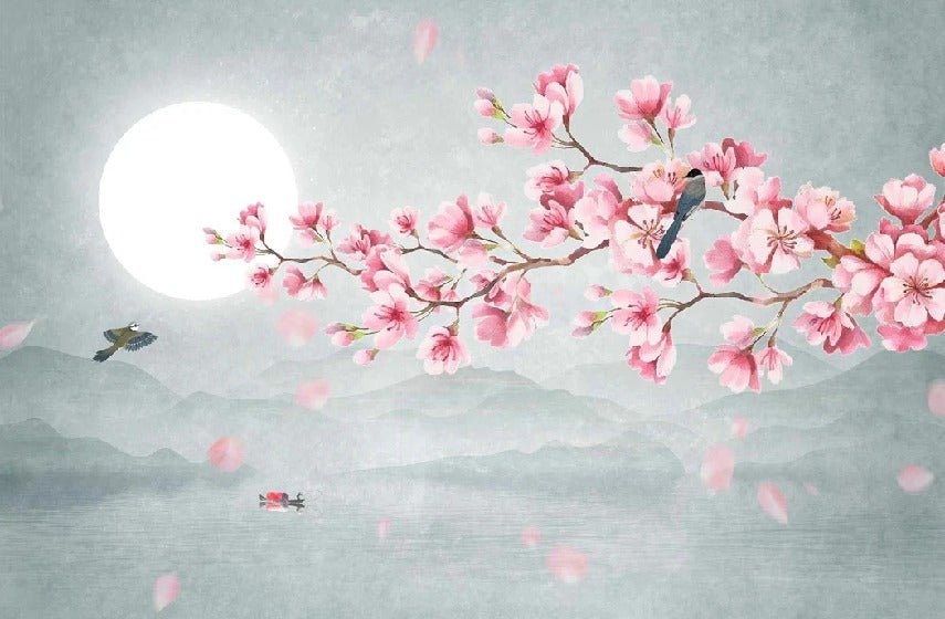Poetic cherry blossom wallpaper