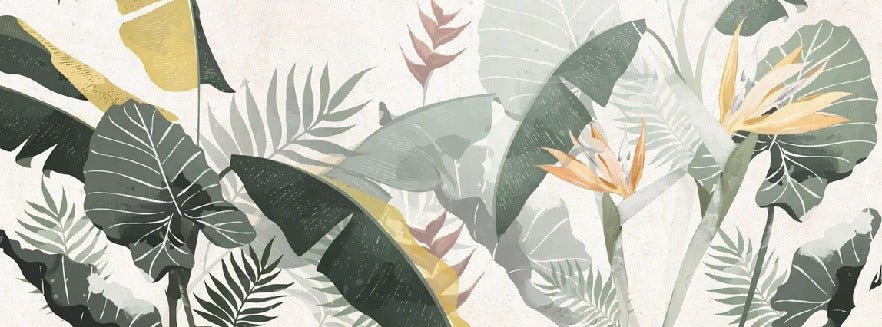 Yellow green custom-made wallpaper