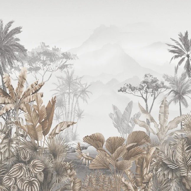 Tropical sepia wallpaper