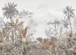 Tropical sepia wallpaper