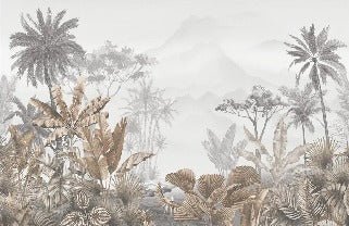 Tropical sepia wallpaper