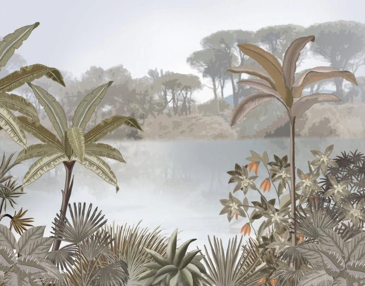 Custom wallpaper Jungle painting trend