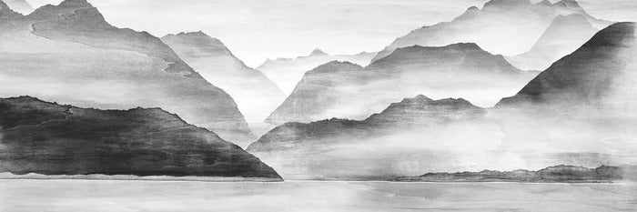 Papier Peint Sommets d'Argent | Les Bleus du Lac® - Silver Summits Wallpaper