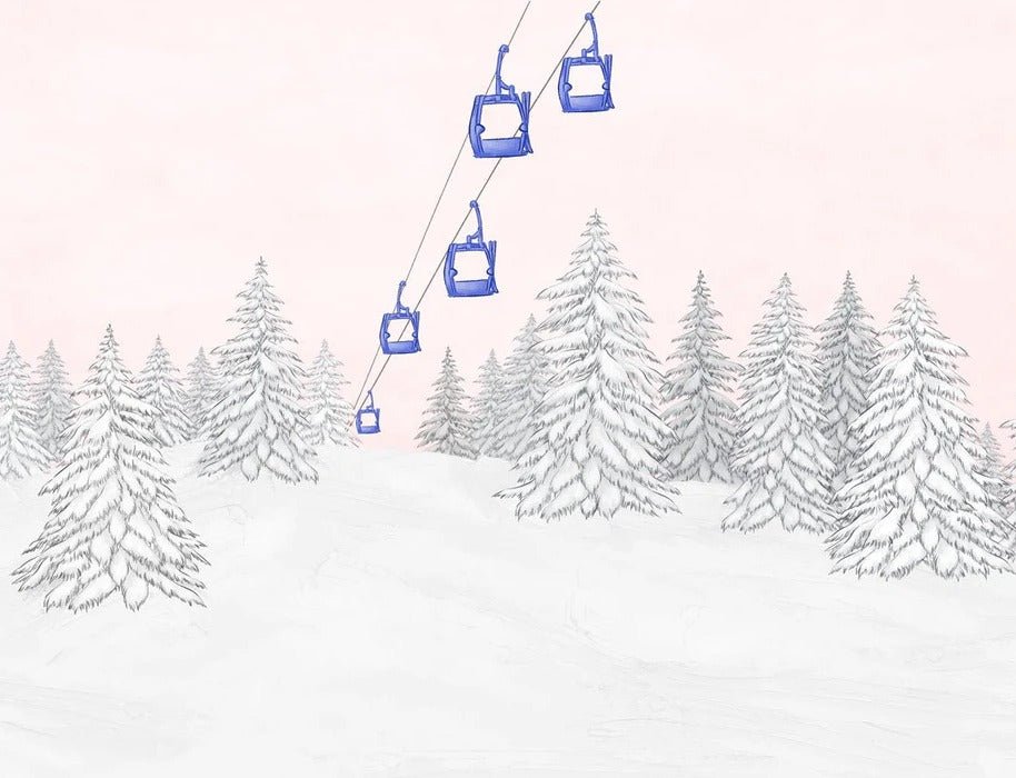 Cornflower gondola wallpaper