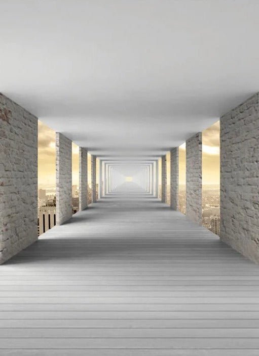 New York Hall trompe l'oeil wallpaper