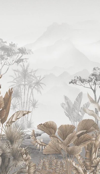 Tropical sepia wallpaper