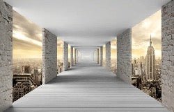 Trompe l'oeil wallpaper New York Hall