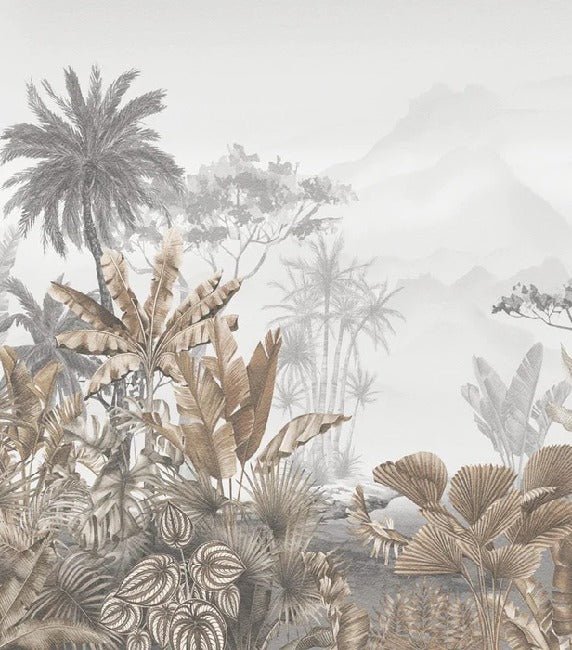 Tropical sepia wallpaper