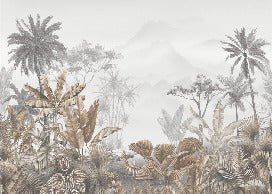 Tropical sepia wallpaper