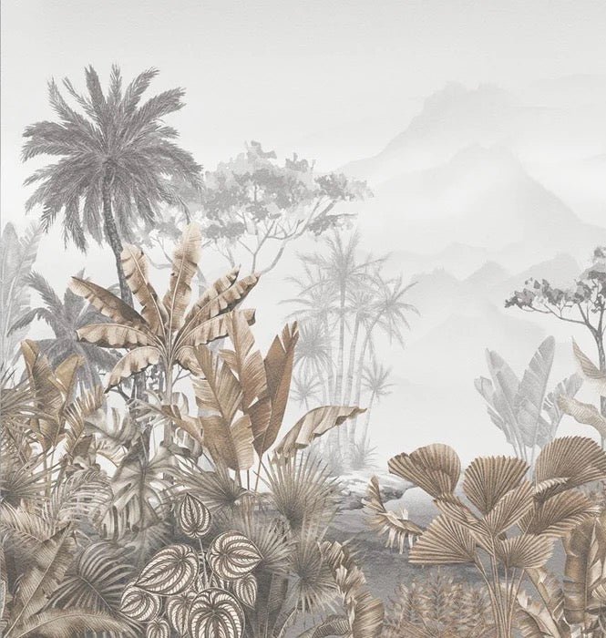 Tropical sepia wallpaper