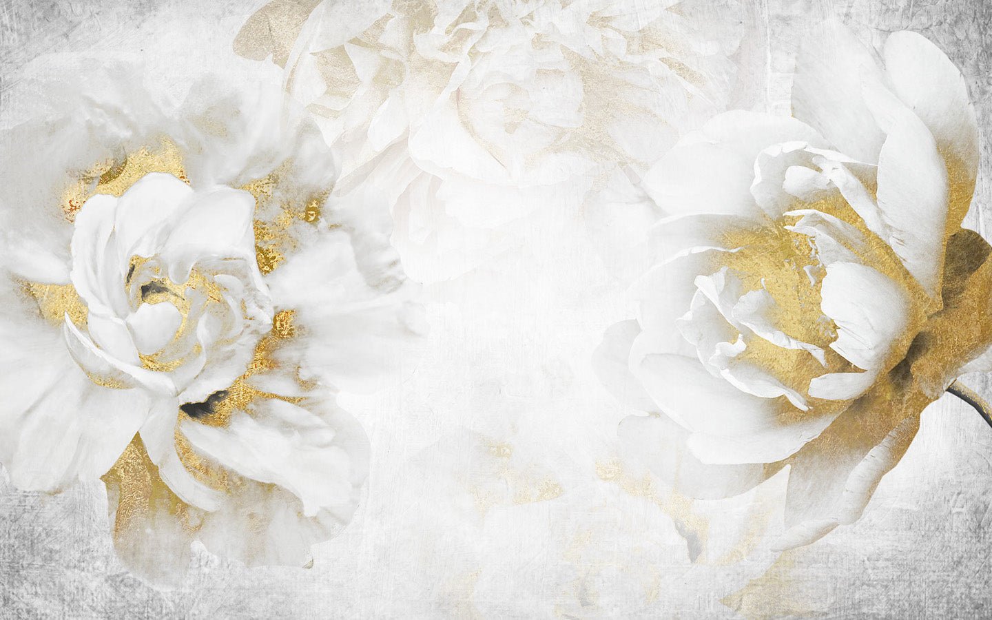 Papier peint toilette Fleur Or, mural concept, tendance