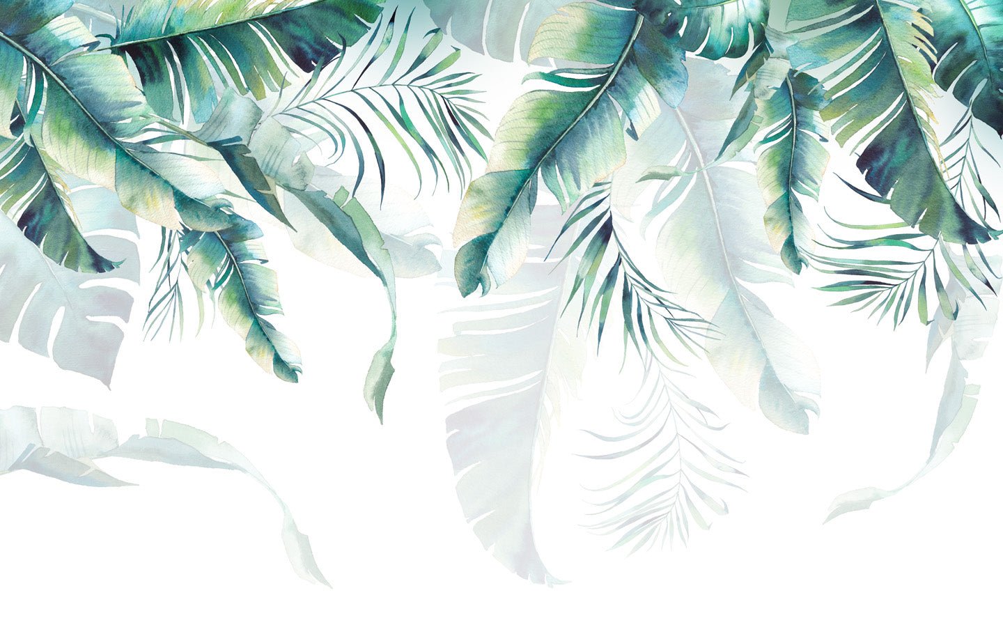 Papier peint salle de bain Jungle & Scandinave style, mural concept, tendance