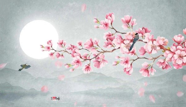Poetic cherry blossom wallpaper