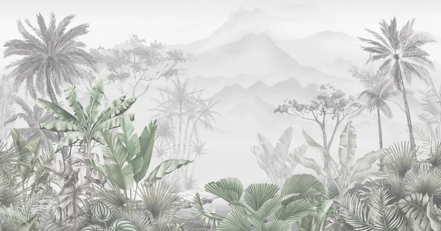 Tropical green wallpaper